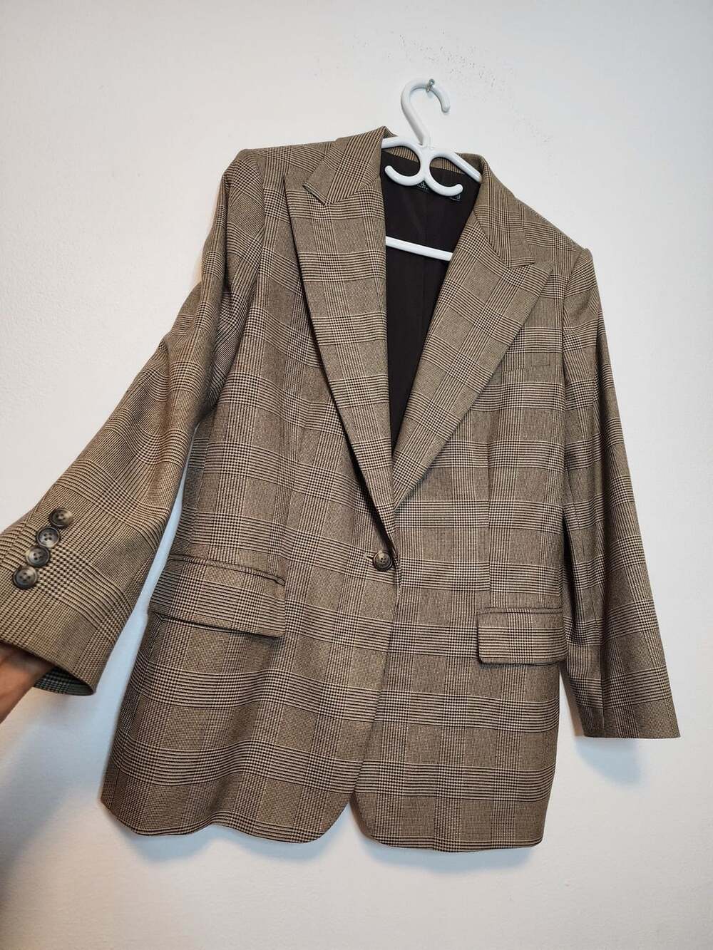 LAUREN RALPH LAUREN Glen Plaid Blazer Jacket